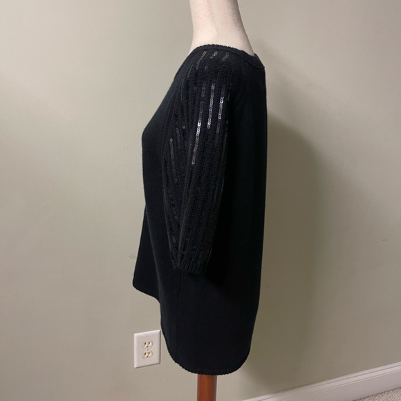 NWT Dorothee Schumacher Sequin Statement Pullover in Pure Black - Size XXL - Picture 5 of 13